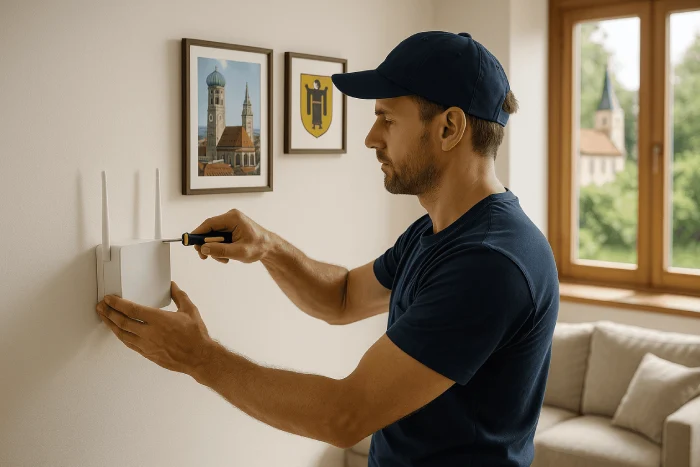 Elektriker München installiert Router und Netzwerk für Smart Home