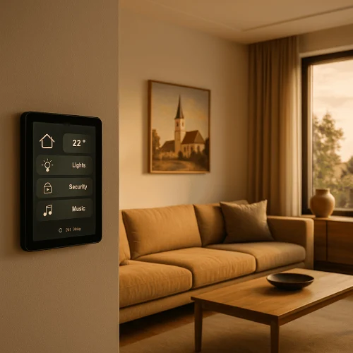 Smart Home Steuerung im Wohnzimmer in Taufkirchen