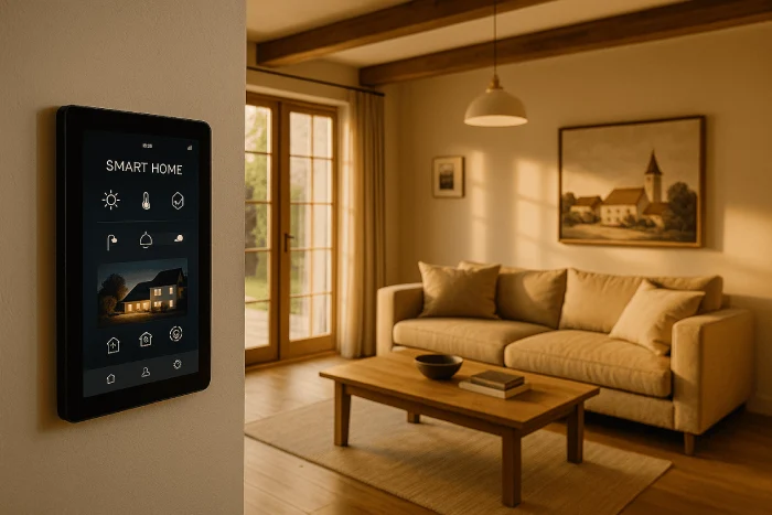 Smart Home Steuerung im Wohnzimmer in Unterhaching